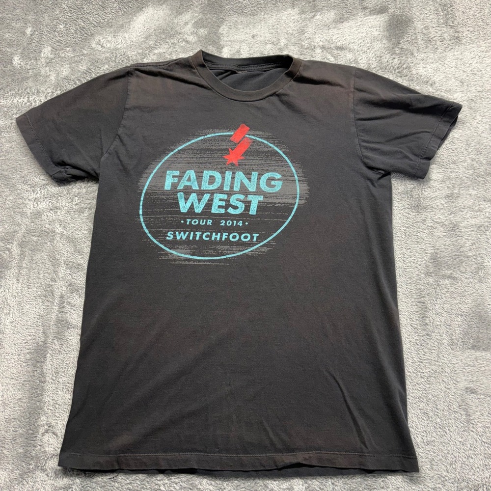 Switchfoot‎ T-Shirt Mens Small Black Good Fading West Tour 2014 Concert Graphic